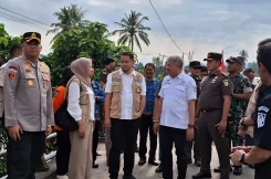 BNPB Hadiri Peletakan Batu Pertama Rekonstruksi Jembatan Bila yang Rusak Akibat Banjir