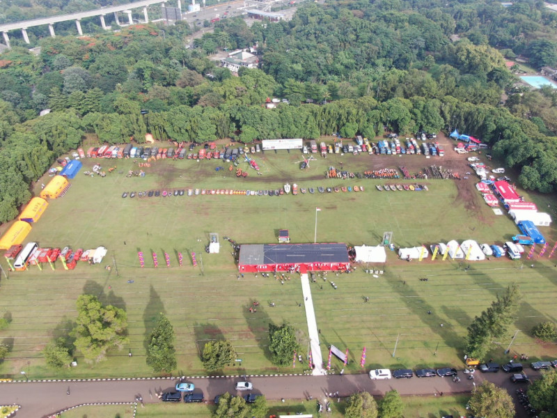 Kondisi Apel Kesiapsiagaan yang dilakukan di Lapangan Jambore, Depok Jawa Barat, Rabu (9/11).