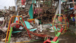 Kerusakan bangunan akibat gempabumi M5,6 Cianjur