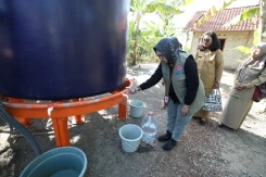 Pendistribusian Air Bersih Bagi Warga Terdampak Kekeringan di Banyuwangi