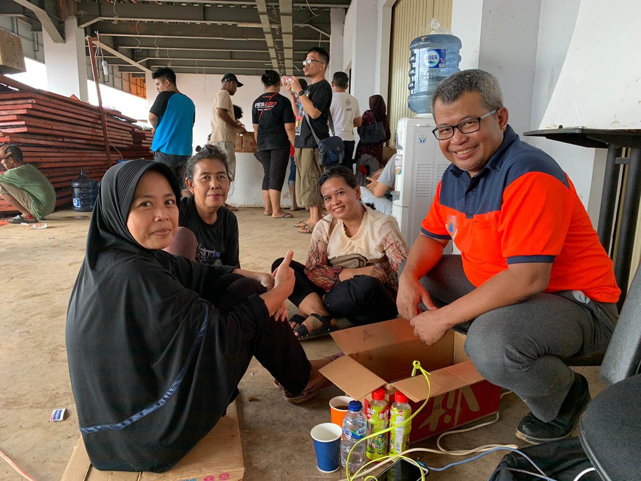 BNPB Gunakan Gudang Logistik Jatiasih sebagai Pos Pengungsi