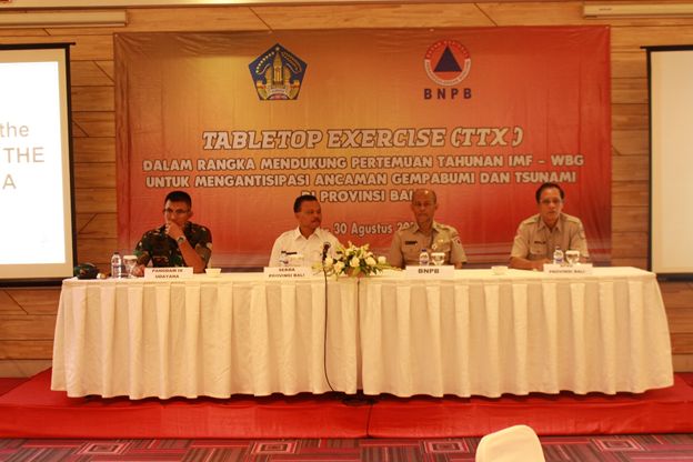 TableTop Exercise dalam rangka dukungan terhadap Kegiatan Tahunan IMF-WBG di Bulan Oktober 2018