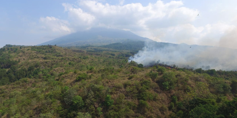 Hutan dan Lahan Seluas 95 Hektar di Gunung Ciremai Dilumat ’Si Jago Merah’, Api Kembali Menyala