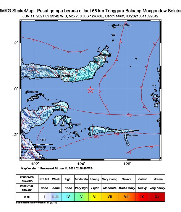 Warga Bolaang Mongondow Selatan Rasakan Guncangan Gempa M5,7
