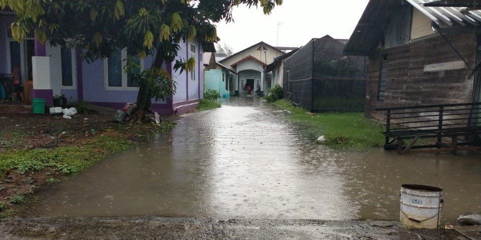 Genangan Belum Surut Pascabanjir Enam Desa di Kota Banda Aceh