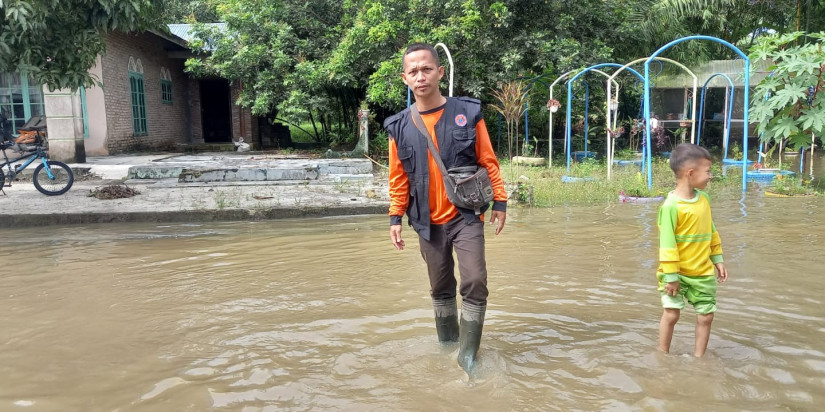 Banjir Rob Rendam 135 Rumah Warga di Batu Bara, Sumatera Utara