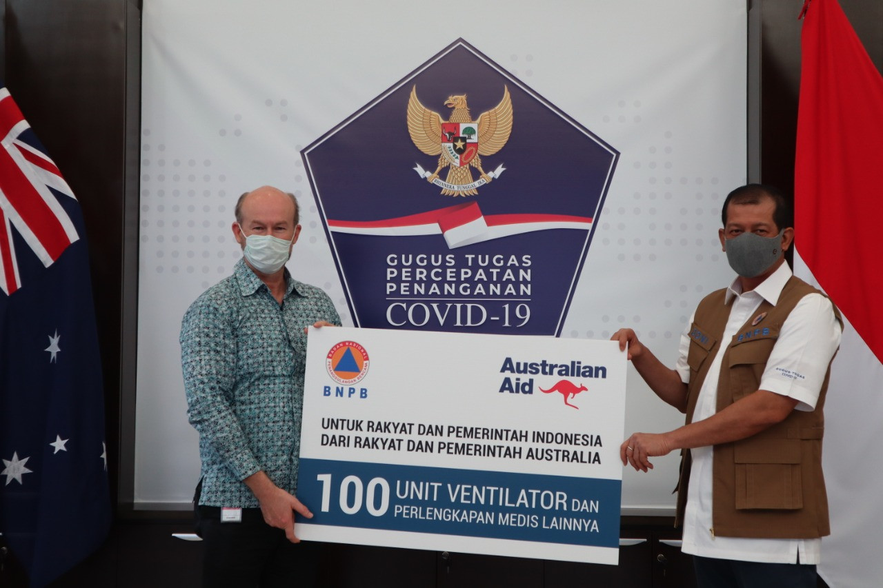 Indonesia Menerima Bantuan Australia 100 Ventilator Noninvasif untuk Penanganan COVID-19