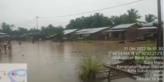 Dua Wilayah di Aceh Terendam Banjir