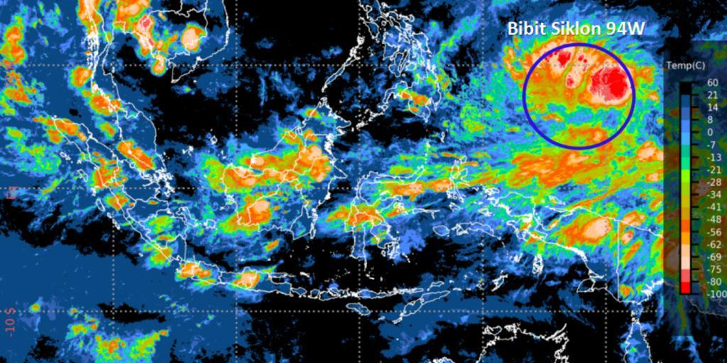 BMKG Deteksi Bibit Siklon Tropis 94W, Begini Dampaknya Bagi Indonesia