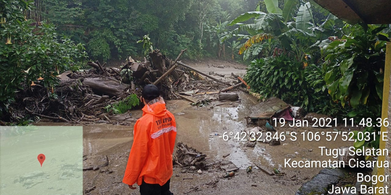 Hujan Intensitas Tinggi Disertai Longsoran Sebabkan Banjir Bandang di Kabupaten Bogor