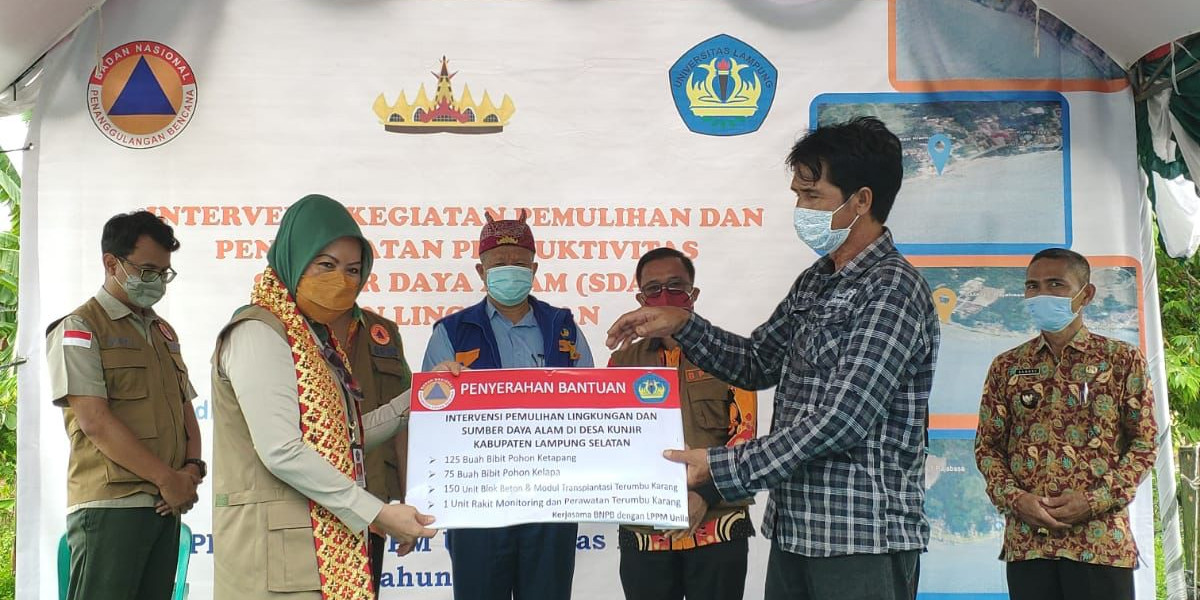 Pemulihan Pascabencana Lampung Selatan, BNPB Kerja sama dengan Unila Tanam Terumbu Karang dan Pohon untuk Mitigasi Berbasis Ekosistem