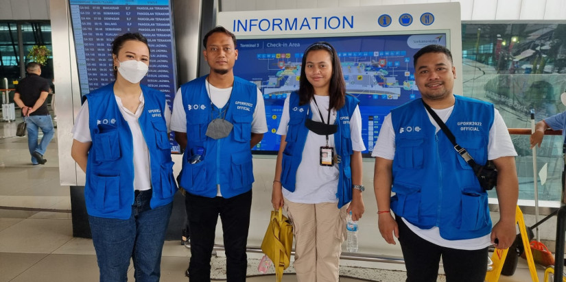 Pelayanan Inklusif Panitia Nasional Terhadap Delegasi dan Jurnalis GPDRR Setiba di Bandara