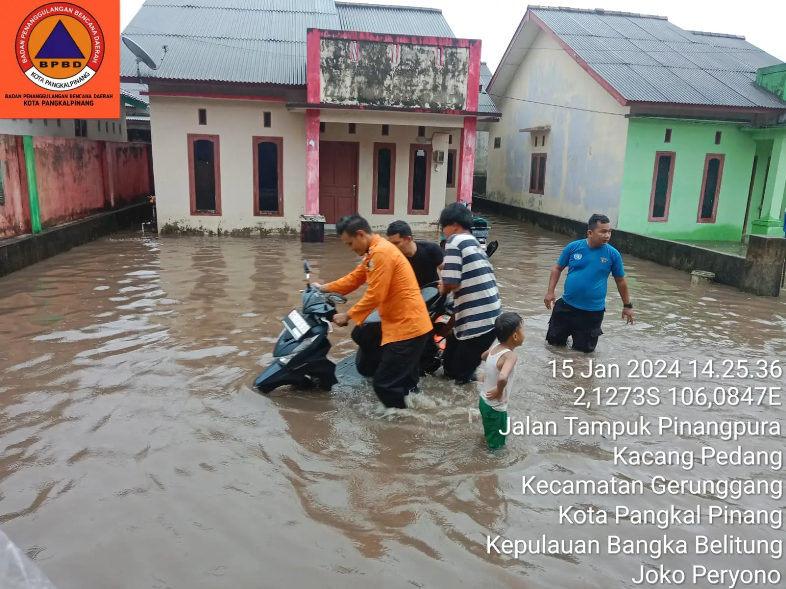 Banjir di Kota Pangkalpinang, 458 Rumah Terendam Banjir